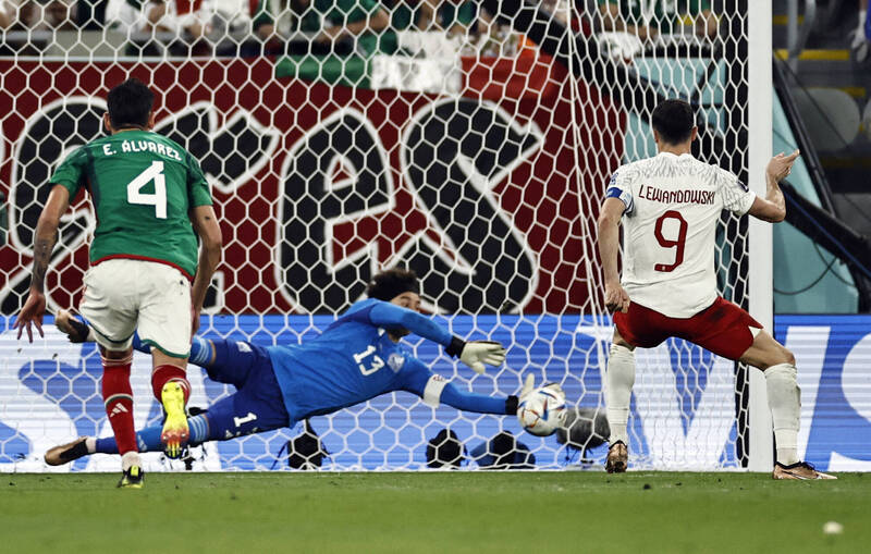 2022世界盃》墨西哥門神擋住萊萬12碼 與波蘭踢和